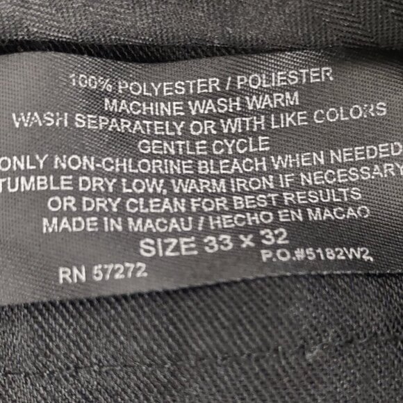 Perry Ellis Portfolio Men's, Olive Green Dress Slacks, Pants, Size 33X32 - Picture 10 of 10